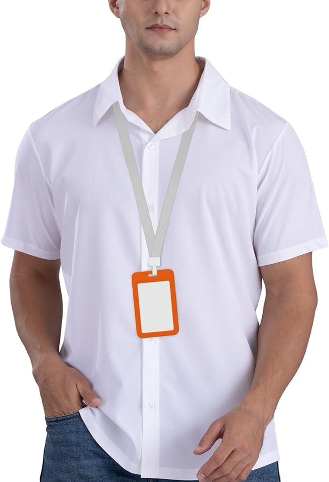 Custom Id Badge Holder Customizable Personalized Id Card with Photo Logo for Employee Work Office Staff Name Tag