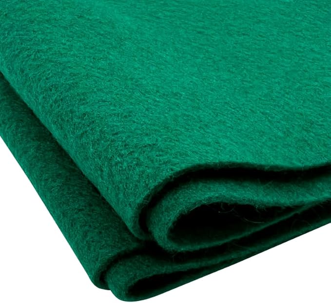 EOVEA | Acrylic Felt Fabric by The Yard - Non-Stiff, Soft Material - 72" Wide - 1.6mm Thick Felt Sheets for DIY Crafts, Sewing, Upholstery, Cushion, Padding(Kelly Green, 2 Yard)
