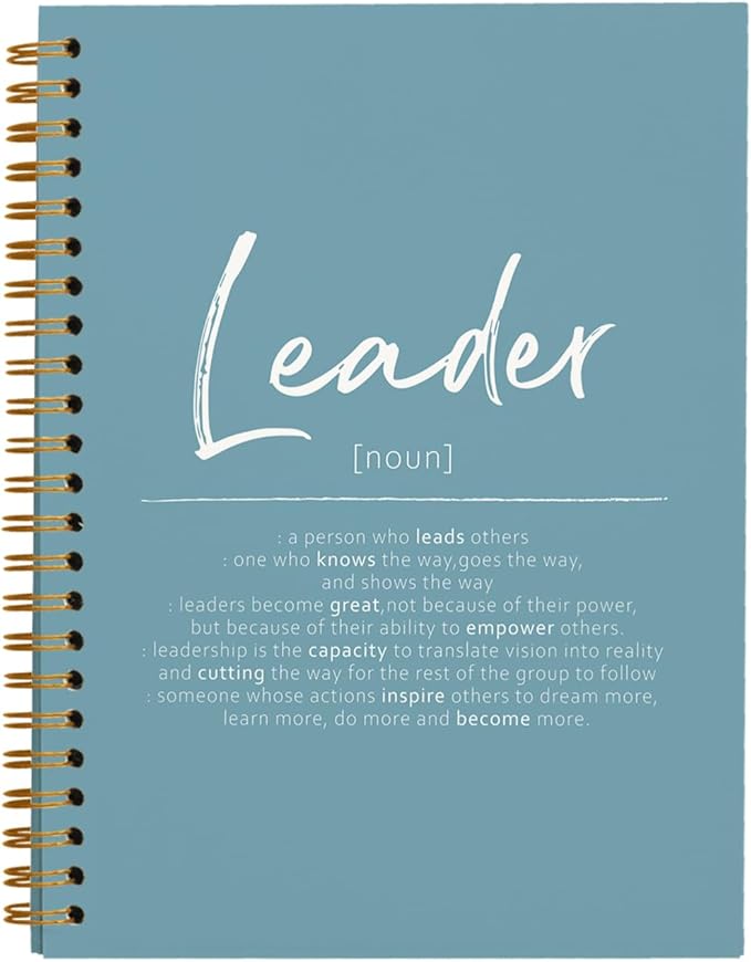 OXW Blue Meeting Notebooks for Work, Leadership Gifts Office Work Notebook Journal for Writing Note Taking, Thank You Gifts for Women Men Leader Mentor Boss Manager Principal, 5.5"x8.3"