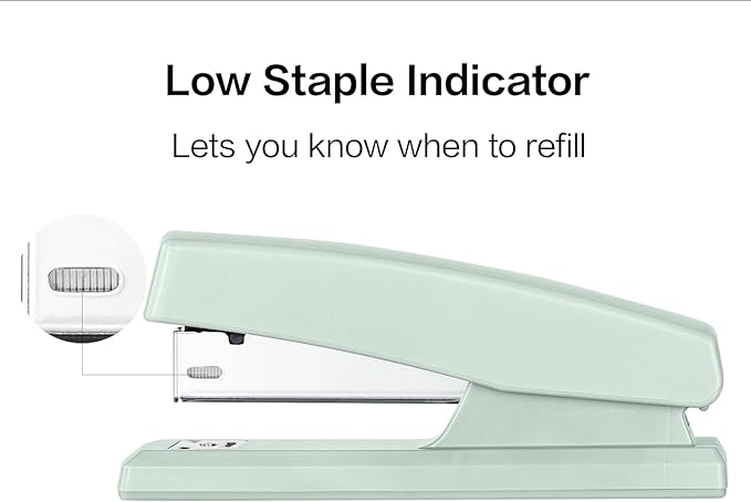Deli Stapler, Desktop Staplers with 640 Staples, Office Stapler, 25 Sheet Capacity, Green