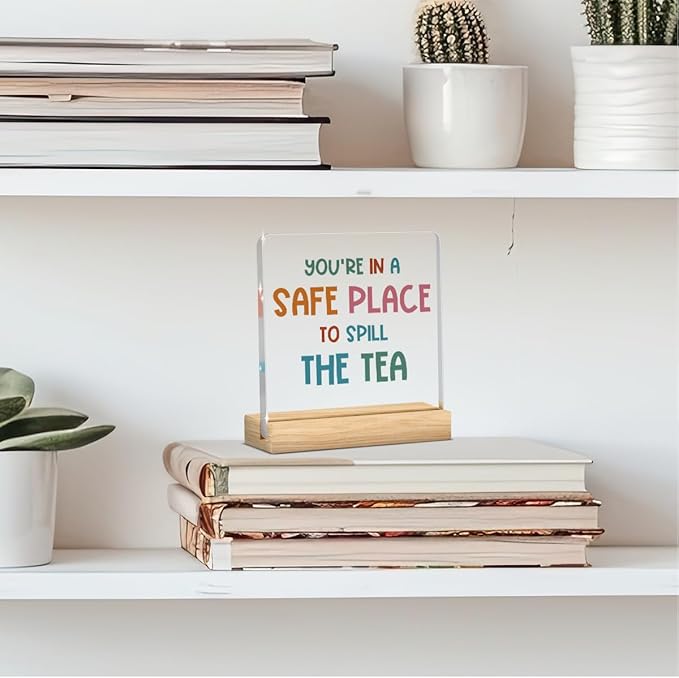 Therapy Office Decor Therapist Office Decoration Mental Therapist Gifts School Counselor Gifts Therapist Gifts for Women Psychology Gift, Cute Humor Counseling Therapy Office Acrylic Desk Decor
