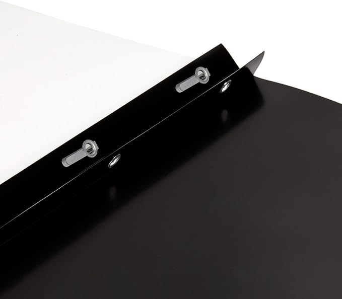 Blue Summit Supplies 25 Black Plastic Report Covers with Prongs, Black 3 Prong Clear Front Report Cover for Presentation, Document, and School Use, 0.42mm PP Plastic, Bulk 25 Pack