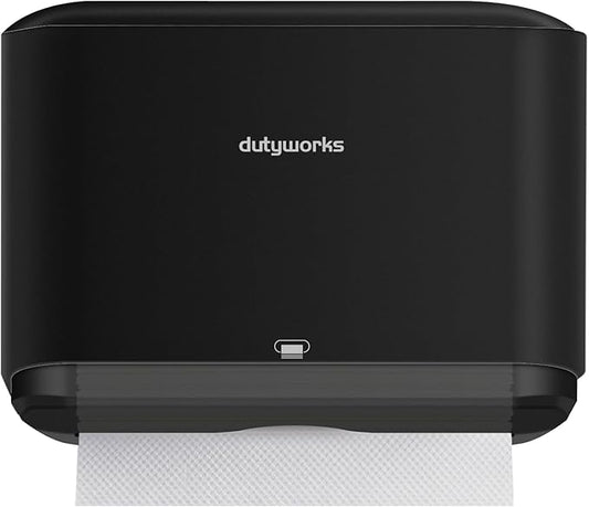 Paper Towel Dispenser Wall Mount, Multifold Paper Towel Holder Adhesive Hand Towel Dispenser for Bathroom Kitchen Commercial, Black