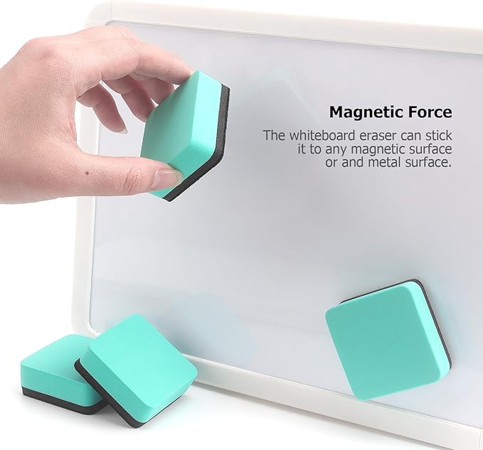 Tamaki 18 PCS Magnetic Whiteboard Dry Erase Erasers, Mini Dry Erasers for White Board, Green