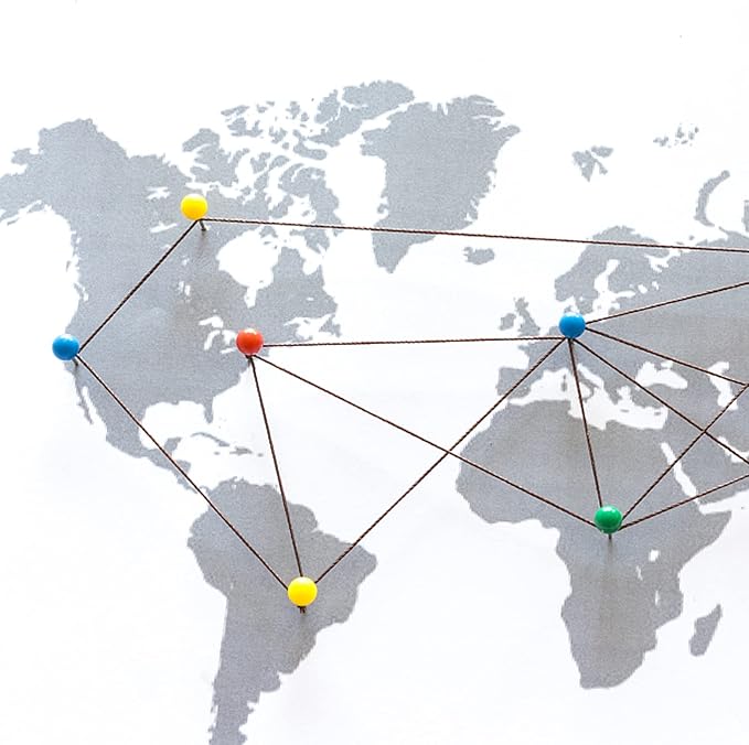 Push Pins Map Tacks 1000-Pack Assorted Color Round Head Push Pins with Stainless Point for Travel Map