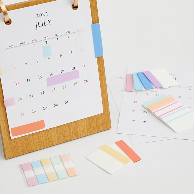 Sticky Index Tabs Book Page - 500Pcs 2 Inch Writable Colored Pages Markers, Repositionable File Tab Flags Labels Self Adhesive Reading Divider Sticker for Books, Binders, Notebook Files Folders,Pastel