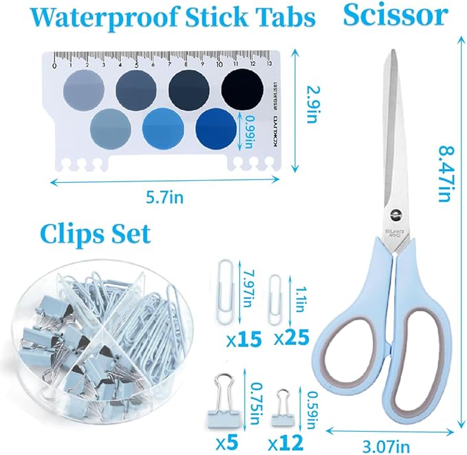 Blue Office Supplies, Desk Accessories, Stapler and Tape Dispenser Set for Women, Blue Office Accessories Gift for Women, Boss Lady, Office Lady, Coworkers, Office Clerks