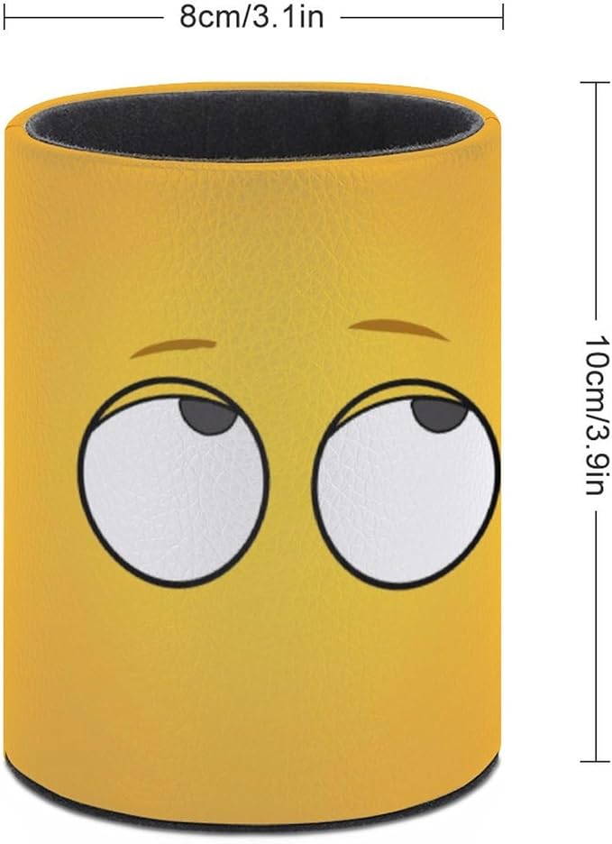 Eye Pen Holder Pencil Organizer Cute Pencil Cup Desk Decor Makeup Brush Holder PU Multifunctional Office Suppliesfor Home Classroom School