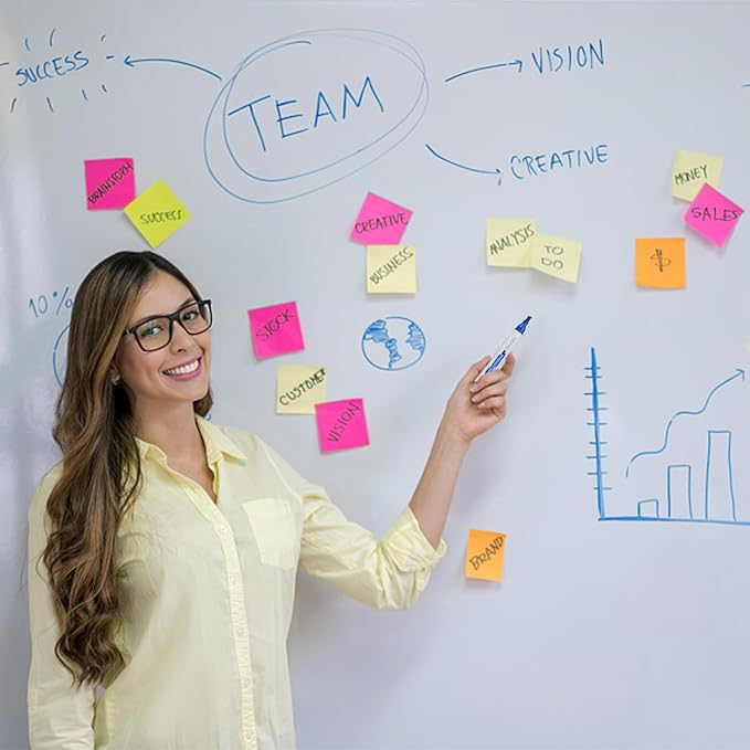 VIZ-PRO Dry Erase Markers, Chisel Tip, Assorted Colors, 12-Count Low-Odor Whiteboard Pens