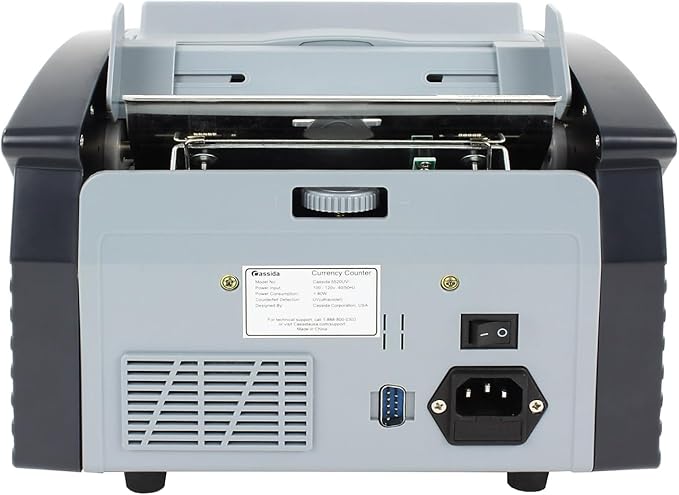 Cassida 5520 UV - USA Money Counter with ValuCount, UV/IR Counterfeit Detection, Add and Batch Modes - Large LCD Display & Fast Counting Speed 1,300 Notes/Minute