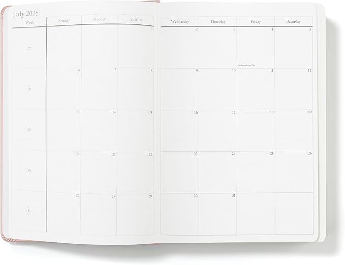 Wykeham's Executive 2025-26 Daily Journal Planner – Customization Available – Mid-Year Academic Diary (Rose, 8.5"×5.5")