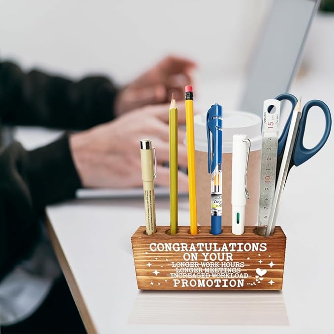 FOKCBOCM Promotion gift for Coworker Leader, Thank you Appreciation Birthday Gift for Mentor Leader Coach Boss, Going Away Gift Retirement Gift for Coworker Boss, Farmhouse Organizer Pen Holder-DBB13