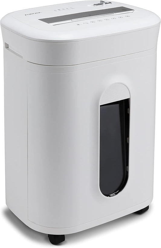 Aurora Professional Grade 10-Sheet High Security Micro-Cut Paper and Credit Card Shredder/ 60 Minutes/Security Level P-5, White