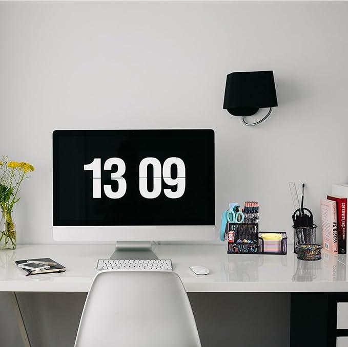 Mesh Desk Organizer, Set of 3 Pen Holder Office Desk Accessories with Pencil Holder Sticky Note Holder, Pencil Cup and Paperclips Cup