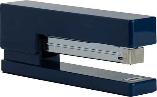 JAM PAPER Modern Desk Stapler - Navy Blue - Sold Individually