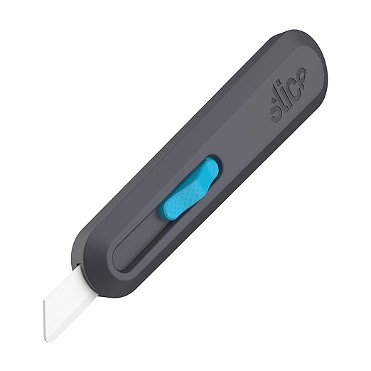 Slice Smart-Retract Utility Knife | Blade Automatically Retracts as Cutting Motion Finishes | Heavy Duty Box Cutter | Safe Ceramic Blade Lasting 11x Longer than Metal | 1 Pack