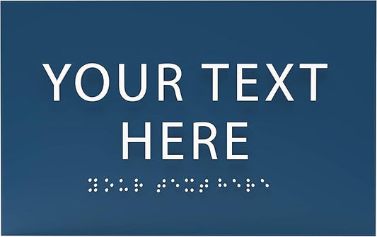 6" X4" Personalized Custom Sign- Tactile Graphics Grade 2 Braille Text | ADA Compliant Wall Mount Plastic Signs For Schools, Offices, Businesses, Apartments & Restaurants