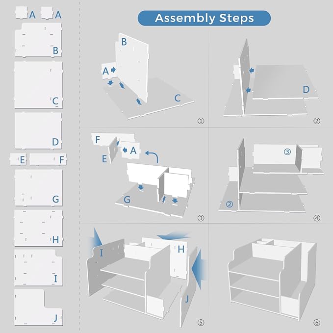 SONGWAY Desk File Organizer and Accessories - 3 Tier Paper Organizer with Horizontal and Vertical File Folder Holders, Paper Letter Tray, Desk Organizers and Storage for Home Office School