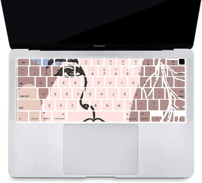 Case Compatible with MacBook Pro 15 inch 2019 2018 2017 2016 Release A1990 A1707 with Touch Bar, Plastic Hard Shell Laptop Case Cover & Keyboard Protector - Girl Pattern 2