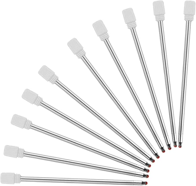 4-in-1 Four-Color Multifunctional Ballpoint Pen Refill, Black/Red/Blue (10 Pieces) - Medium Point, Great Gift for Friends and Loved Ones (Refill Red)