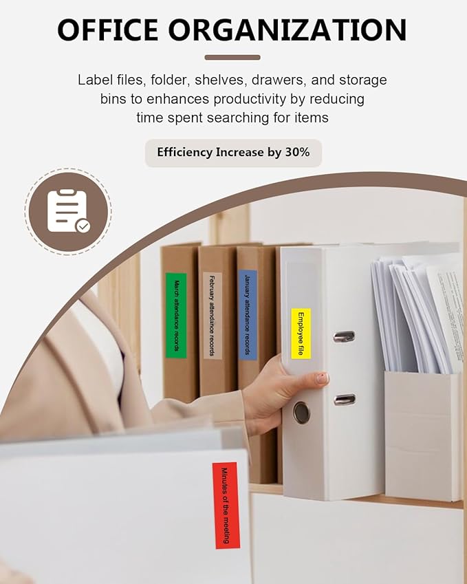 6-Pack Tze 18mm 0.7" Laminated Colored Label Tape Compatible for Brother P Touch Label Tape 3/4 Inch Tze 241 Label Maker Tape for PTD400 PTD610BT PTD410, White/Clear/Red/Blue/Yellow/Green
