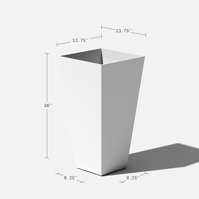 Veradek V-Resin Indoor/Outdoor Taper Planter (26 inch, White)