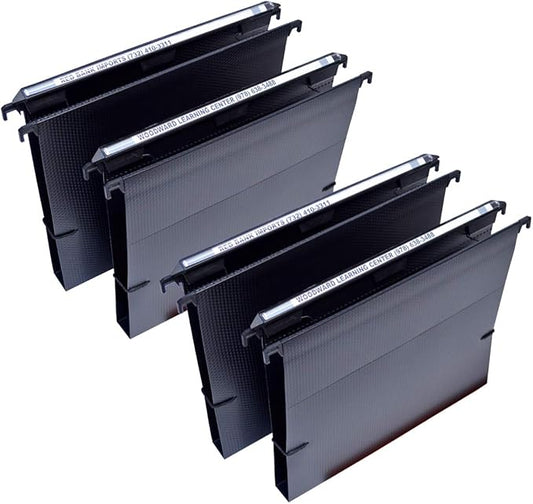 Ultimate Office MagniFile Extra-Capacity Hanging File Folders, 1" Box-Bottom, Letter Size, Feature A Wrap- Around Bungee Security Cord (Set of 4)