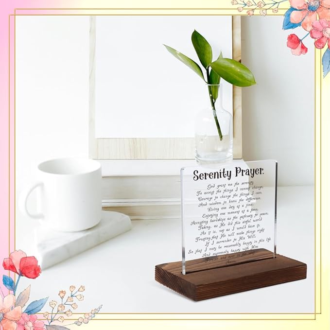 Mental Health Gifts for Friend, Encouragement Gifts for Friend, Positive Affirmation Gifts for Friend,Modern Acrylic Desk Plaque with Inspirational Quotes, 10 x 10 x 1.5 cm,XXD30