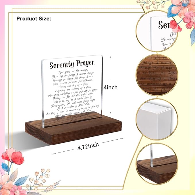 Mental Health Gifts for Friend, Encouragement Gifts for Friend, Positive Affirmation Gifts for Friend,Modern Acrylic Desk Plaque with Inspirational Quotes, 10 x 10 x 1.5 cm,XXD30