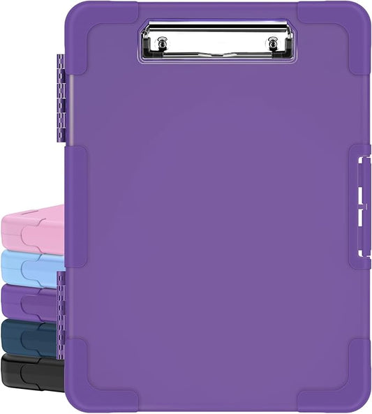 Sooez Toughest Clipboard with Storage, Internal Pen Pouch Included, Letter/ A4 Size, Shockproof Heavy Duty Plastic Clip Boards 8.5x11”, High Capacity Clipboards Box Case for Contractor Trucker Driver