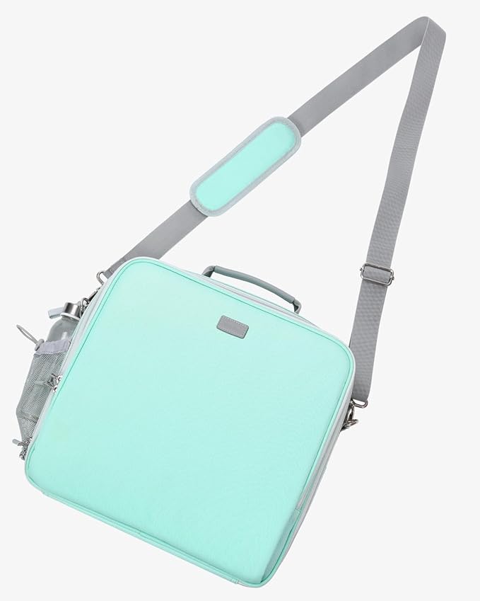 Zipper Binder, 3 Inch D-Ring 3 Ring with Water Bottle Holder,700 Sheet Capacity-Multiple Pockets,Binder with Strap for School/Office, Fit for 13" Tablet/Laptop,Patent Design-Light Blue