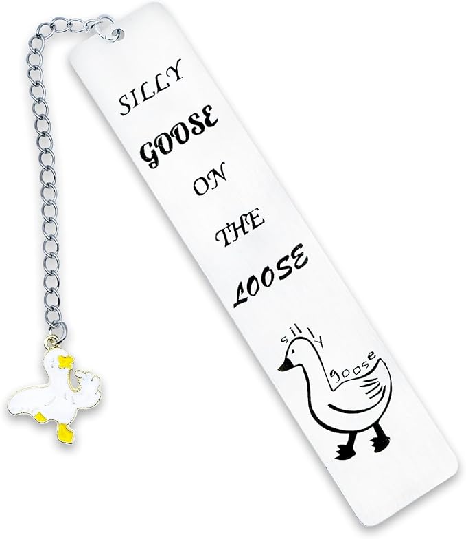 Cute Bookmarks for Bookish Book Lovers Funny Silly Goose Book Mark Gifts for Women Reading Accessories Book Marker Birthday Christmas Back to School Book Club Gifts for Bookworm Bookmate