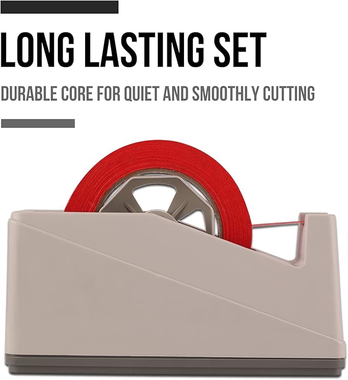 Lichamp Desktop Tape Dispenser Holder with Large 3 inch Core for Masking, Heat Transfer, Painters, Freezer, Kitchen Tape