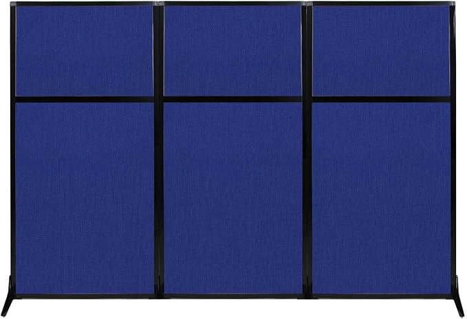 Versare Workstation Partition | Portable Wall Divider | Modern Office Cubicle | Free Standing Privacy Screen | Flexible Work Space | 99" x 70" Royal Blue Fabric Panels
