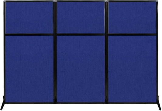 Versare Workstation Partition | Portable Wall Divider | Modern Office Cubicle | Free Standing Privacy Screen | Flexible Work Space | 99" x 70" Royal Blue Fabric Panels