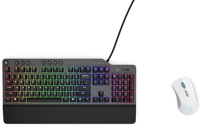 Lenovo Legion M600 RGB Wireless Gaming Mouse – 16,000 DPI, 9 Programmable Buttons, 200-Hour Battery Life, 50-Million Clicks Durability – Ambidextrous Computer Mouse (Stingray)