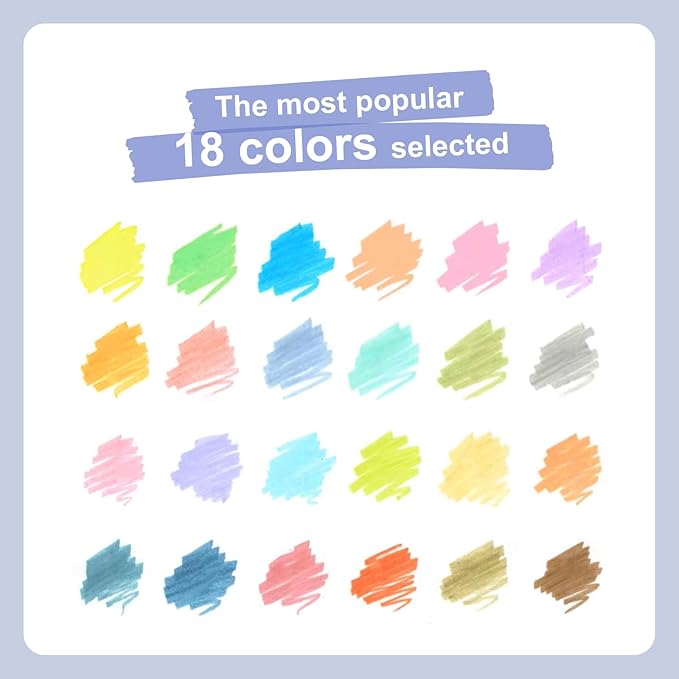 WRITECH Retractable Highlighters Assorted Colors: 18ct Aesthetic Highlighter Markers with Gift Case Multicolor Ink Chisel Tip No Smear for Highlighting Journaling Coloring Bible