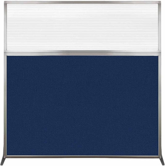 Versare Hush Screen Portable Room Divider | Workstation Wall Divider | Freestanding Privacy Hush Panels | Clear Fluted Windows | Fabric Office Divider Screen | Great for Room Separation