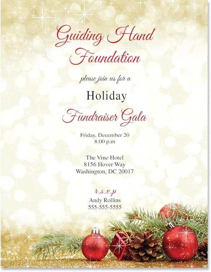 PaperDirect Golden Sparkle Holiday Enchantment Border Paper, Lighted Gold Background with Pine Boughs and Ornaments, 8.5 x 11, Acid-Free, Ideal for Holiday Invitations, Cards, 100 Sheets