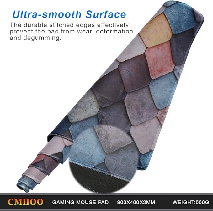 Large Mouse Pad Gaming XXL & Desk Keyboard Mat Size (35.4x15.7x0.1IN, 90x40 Xgezi)