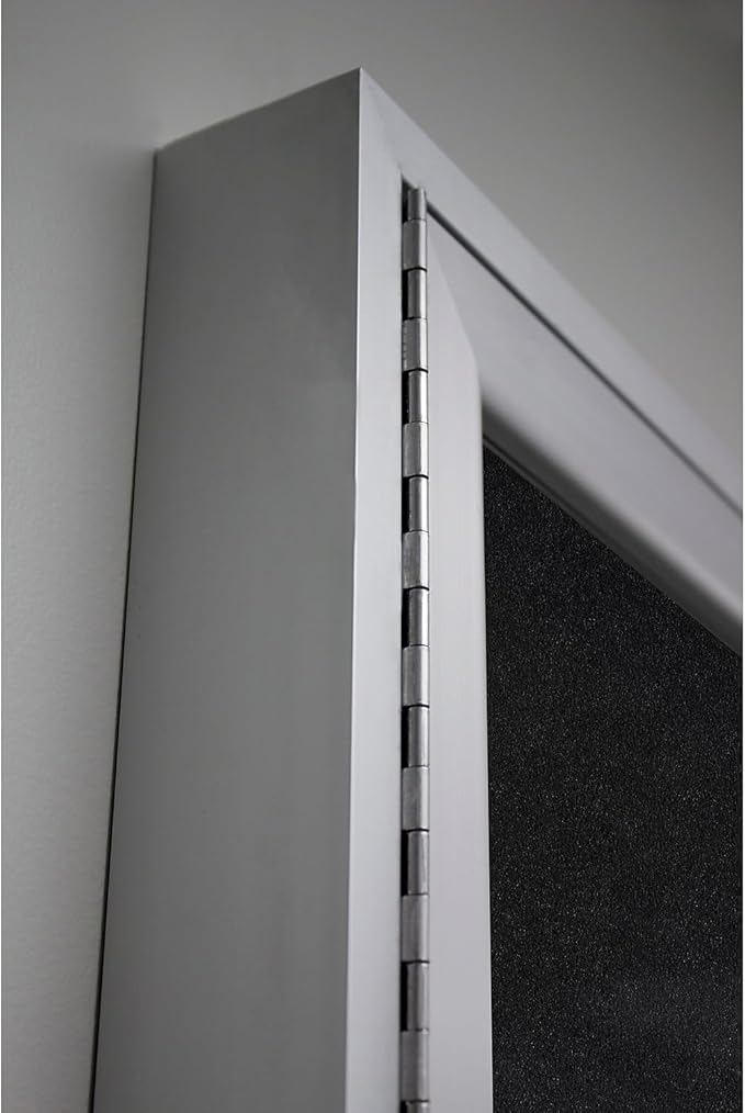 Ghent 36"x60" 2-Door indoor Enclosed Recycled Rubber Bulletin Board, Shatter Resistant, with Lock, Satin Aluminum Frame,Confetti (PA23660TR-CF ) ,Made in the USA