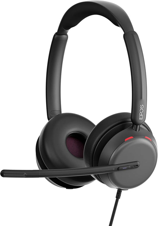 EPOS Impact 860T ANC Dual-Sided Wired Headset with Active Noise Cancellation, Microsoft Teams Certified, USB C and USB A, Super Wideband Audio, Ideal for Office Calls, Zoom, Home & Hybrid Work