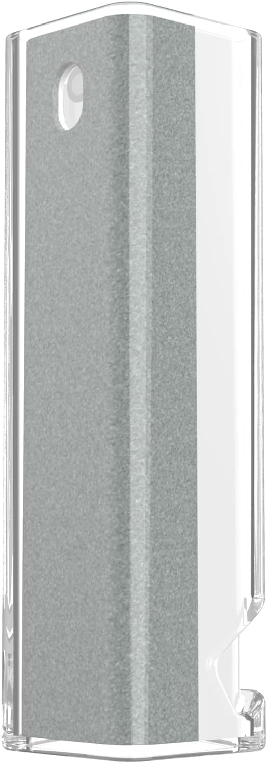 CLICK CLEAN Screen Cleaner, Fingerprint Proof Screen Cleaner Spray, All-in-One Cleaner with Microfiber, Shell and Phone Stand for All Phones, Laptop and Tablet Screens (Grey)