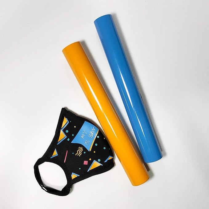 VINYL FROG Heat Transfer Vinyl Roll HTV Vinyl - 12" x5ft Yellow Iron on Vinyl for T-Shirts, Heat Press Vinyl for DIY Craft Designs (Yellow)