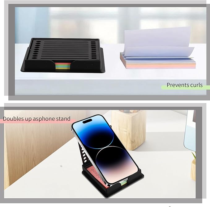 2 Sets of Sticky Note Stencil, Sticky Note to Do List Stencil, Reusable, Small and Practical, Suitable for to-Do List, Suitable for Home School Office (Black + Gray)