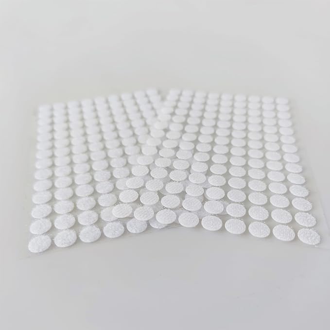 2016Pcs (1008 Pairs) 0.39in/10mm Diameter Hook and Loop Self Adhesive Dots Tapes, White Nylon Sticky Back Dots, Fastener Round Tapes for Home, Office and Classroom