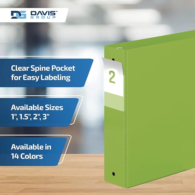 Premium Economy 6-Pack 3-Ring Binders for School or Office, Round-Ring Binders, 2 Inch, Lime Green