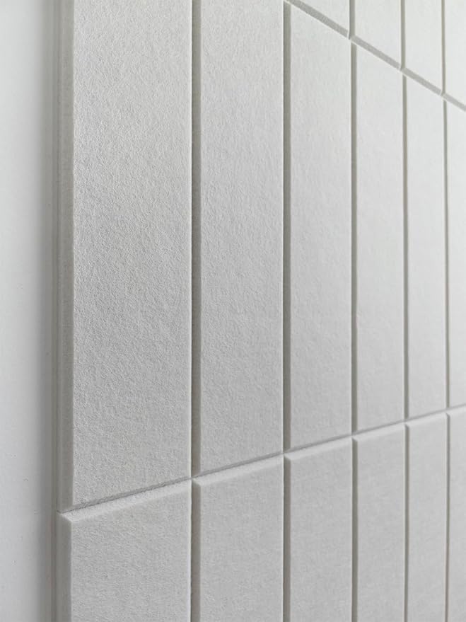 Large Cork Board Alternative - 24-Pack Felt Wall Tiles with Safe Removable Adhesive Tabs, Cork Wall Tiles Bulletin Board Home Office Essentials - Warm White