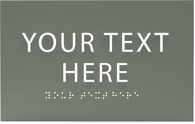 6" X4" Personalized Custom Sign- Tactile Graphics Grade 2 Braille Text | ADA Compliant Wall Mount Plastic Signs For Schools, Offices, Businesses, Apartments & Restaurants