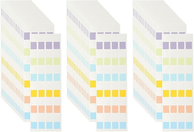 PATIKIL Clear Index Sticky Tabs, 720 Pcs Small Transparent Sticky Notes Bookmarks Planner Stickers Page Tabs for Office Notebooks File Folder Ledger Book, Classic 6 Colors